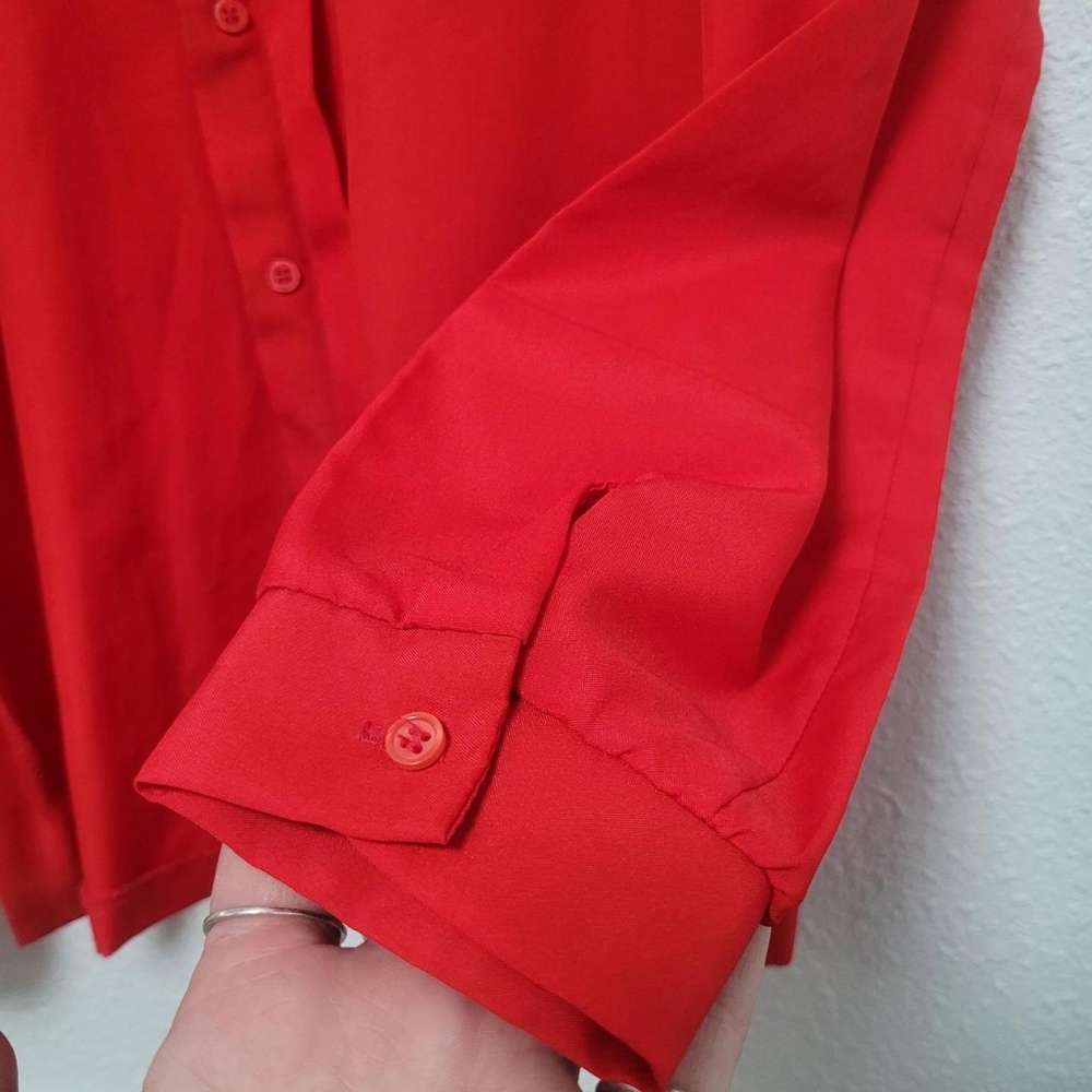 Retro Bright Red Button-Up - Picture 8 of 8